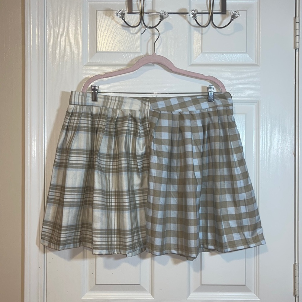 Plaid Pleated Skirt